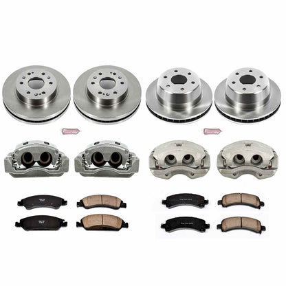 PowerStop Power Stop 09-14 Chevrolet Express 1500 Autospecialty Kit w/ Calipers - Front and Rear KCOE2826