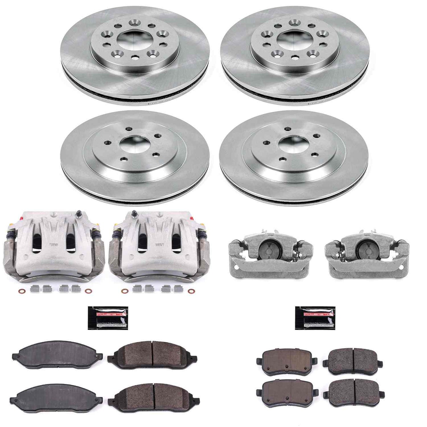 PowerStop Power Stop 04-07 Ford Freestar Autospecialty Kit w/ Calipers - Front and Rear KCOE2828