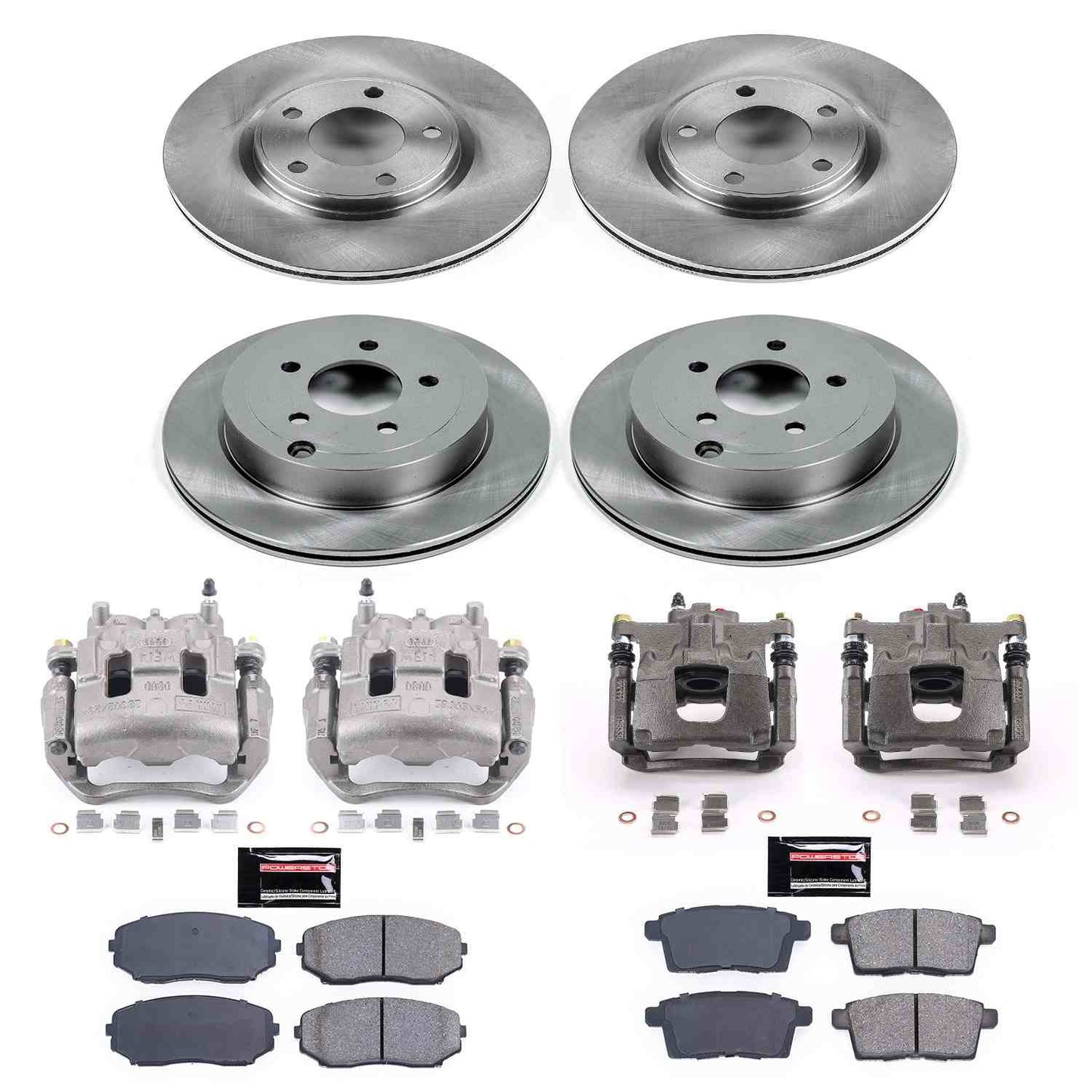 PowerStop Power Stop 07-09 Ford Edge Autospecialty Kit w/ Calipers - Front and Rear KCOE2830