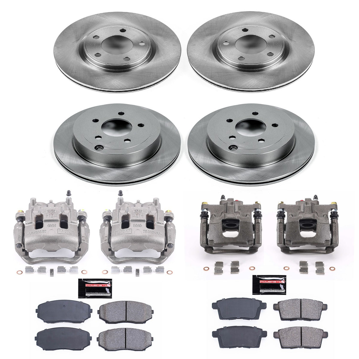 PowerStop Power Stop 07-09 Ford Edge Autospecialty Kit w/ Calipers - Front and Rear KCOE2830