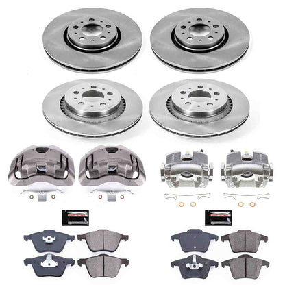 PowerStop Power Stop 03-14 Volvo XC90 Autospecialty Kit w/ Calipers - Front and Rear KCOE2835