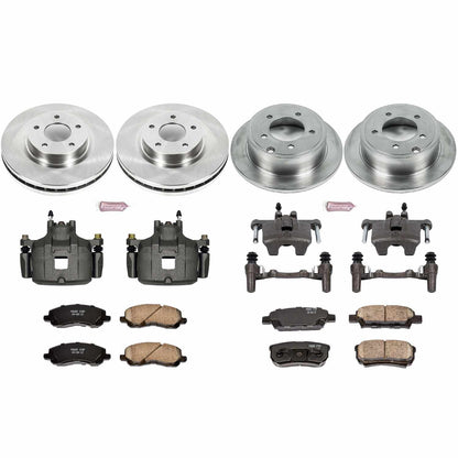 PowerStop Power Stop 2012 Mitsubishi Lancer Autospecialty Kit w/ Calipers - Front and Rear KCOE2840A