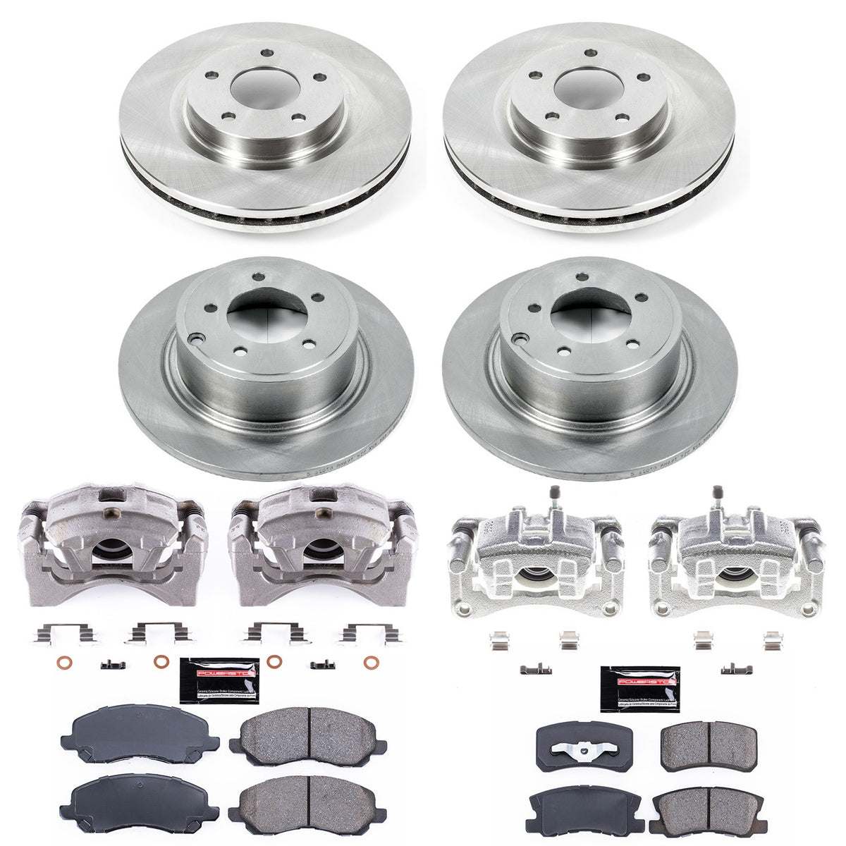 PowerStop Power Stop 11-14 Chrysler 200 Autospecialty Kit w/ Calipers - Front and Rear KCOE2848A