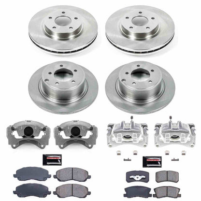 PowerStop Power Stop 08-16 Mitsubishi Lancer Autospecialty Kit w/ Calipers - Front and Rear KCOE2848B