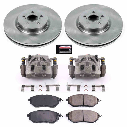 PowerStop Power Stop 14-18 Subaru Forester Front Autospecialty Brake Kit w/Calipers KCOE285