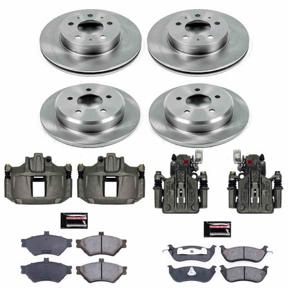 PowerStop Power Stop 96-97 Ford Crown Victoria Autospecialty Kit w/ Calipers - Front and Rear KCOE2860
