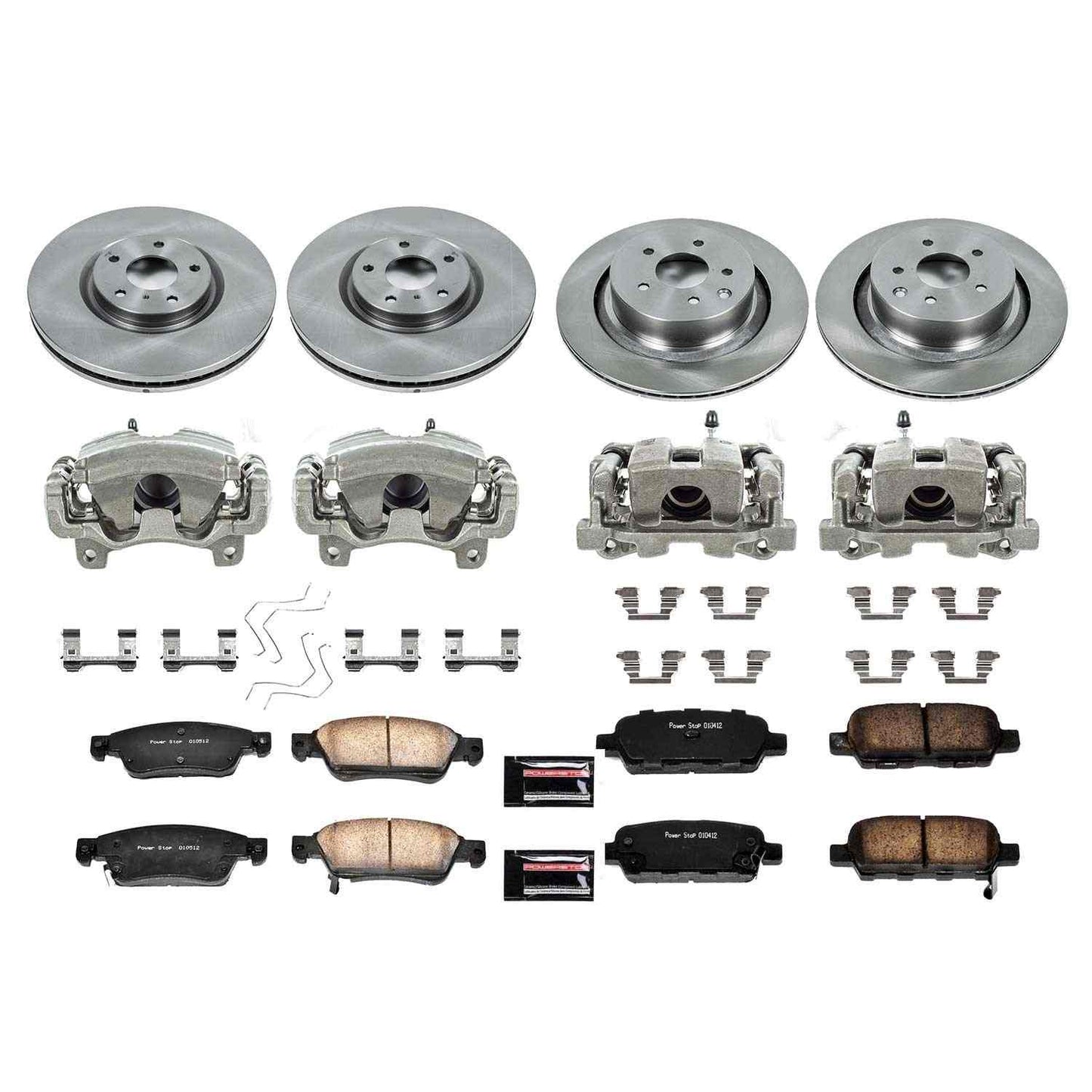 PowerStop Power Stop 07-08 Infiniti G35 Autospecialty Kit w/ Calipers - Front and Rear KCOE2862