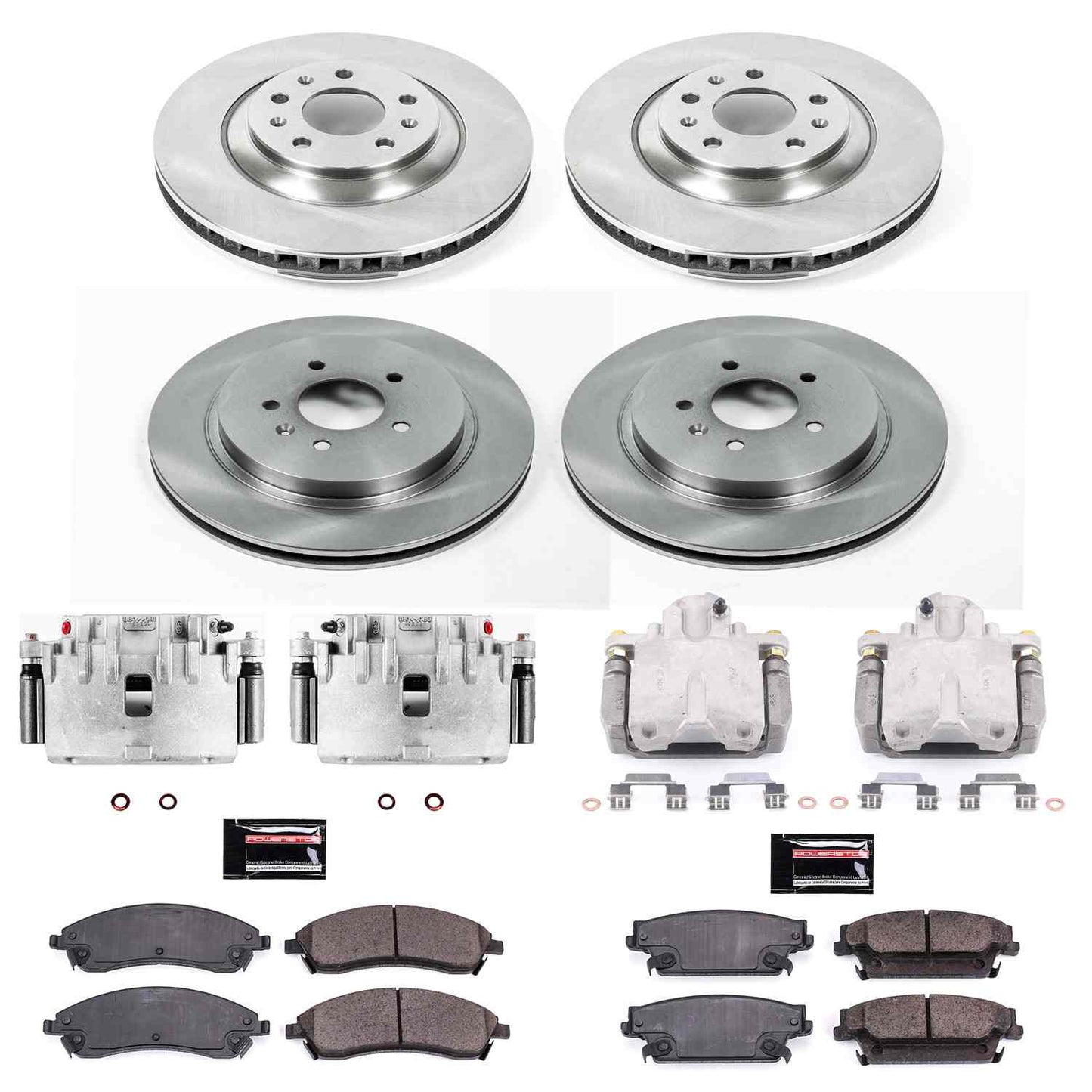 PowerStop Power Stop 06-07 Cadillac CTS Autospecialty Kit w/ Calipers - Front and Rear KCOE2875