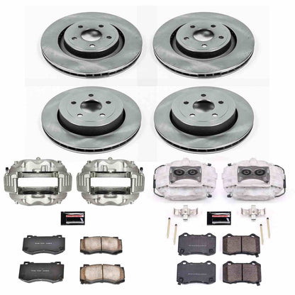PowerStop Power Stop 06-10 Jeep Grand Cherokee Autospecialty Kit w/ Calipers - Front and Rear KCOE2876