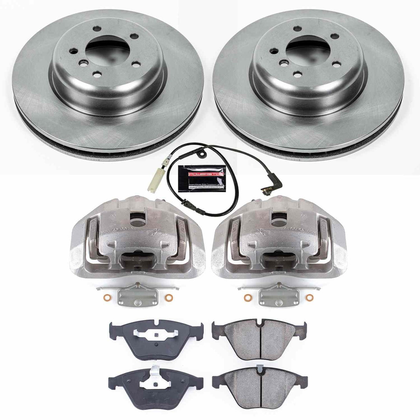 PowerStop Power Stop 08-10 BMW 535i Front Autospecialty Brake Kit w/Calipers KCOE2918