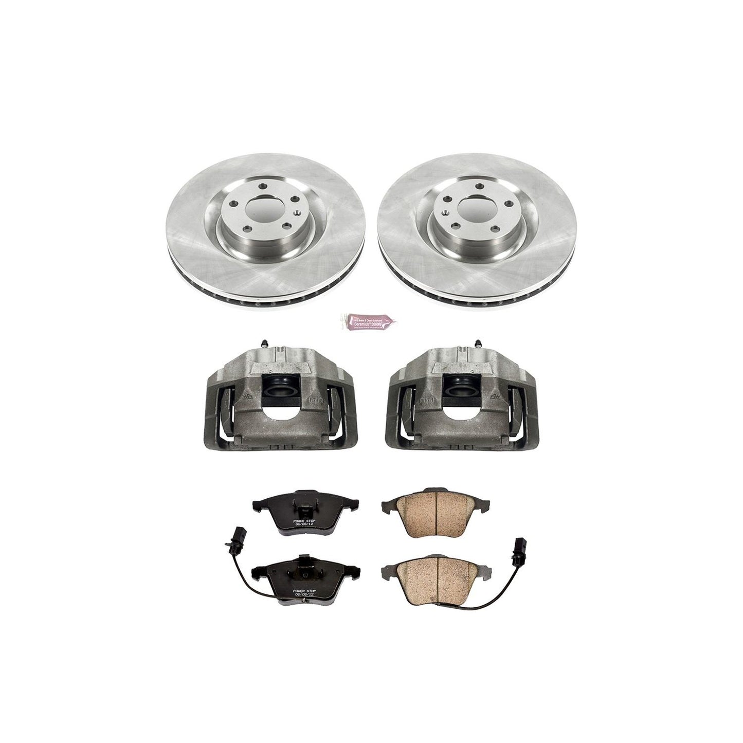 PowerStop Power Stop 04-09 Audi S4 Front Autospecialty Brake Kit w/Calipers KCOE2934