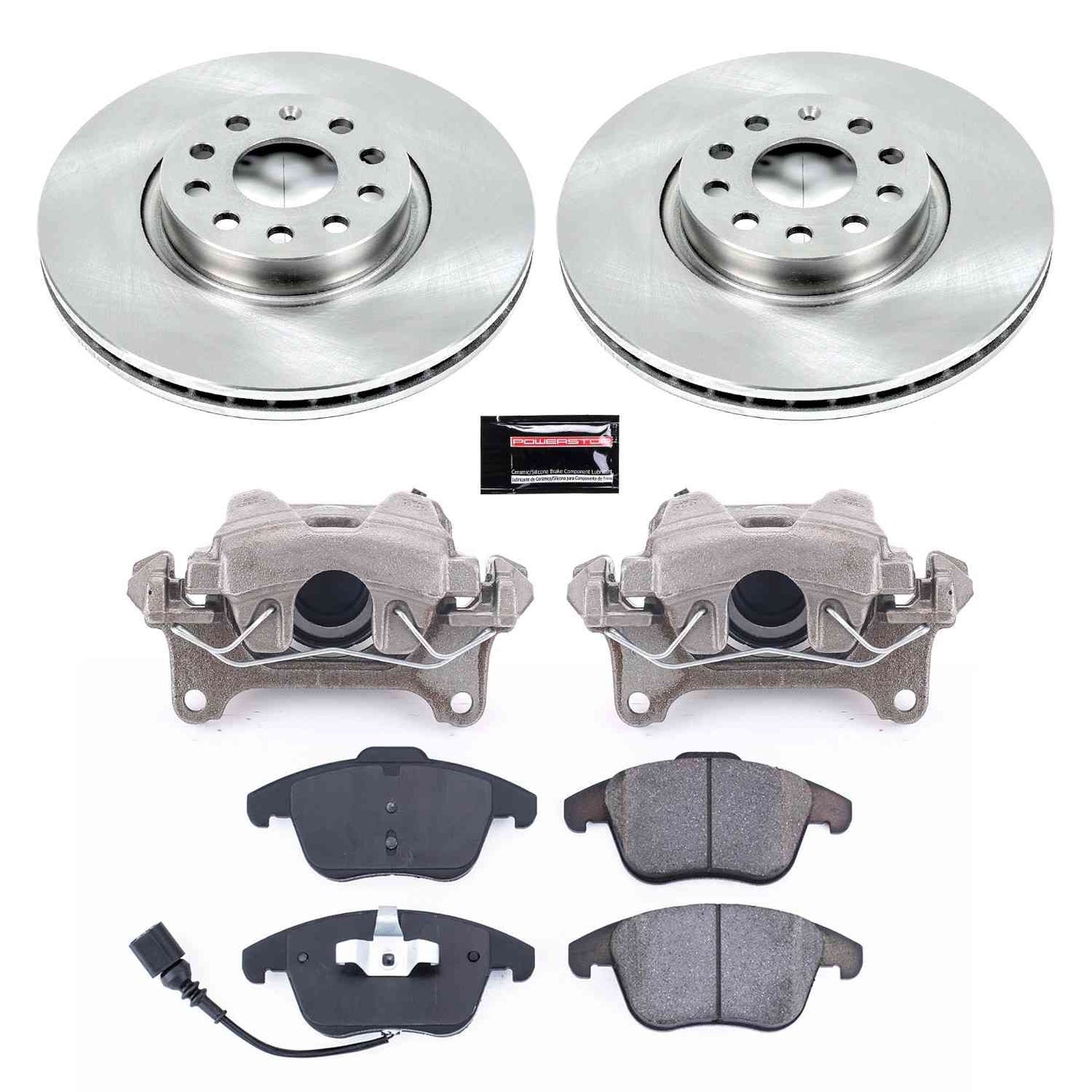 PowerStop Power Stop 15-18 Audi Q3 Front Autospecialty Brake Kit w/Calipers KCOE2963