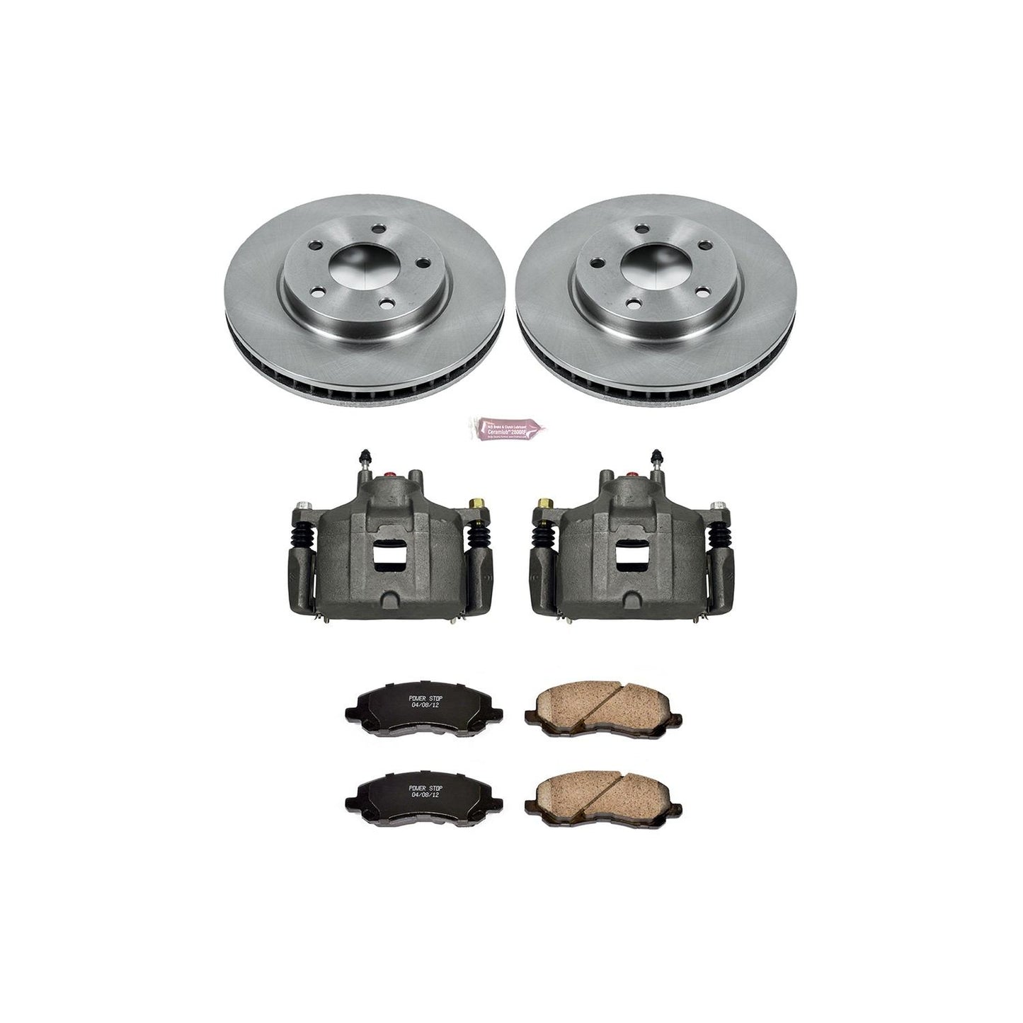 PowerStop Power Stop 08-17 Mitsubishi Lancer Front Autospecialty Brake Kit w/Calipers KCOE2992A