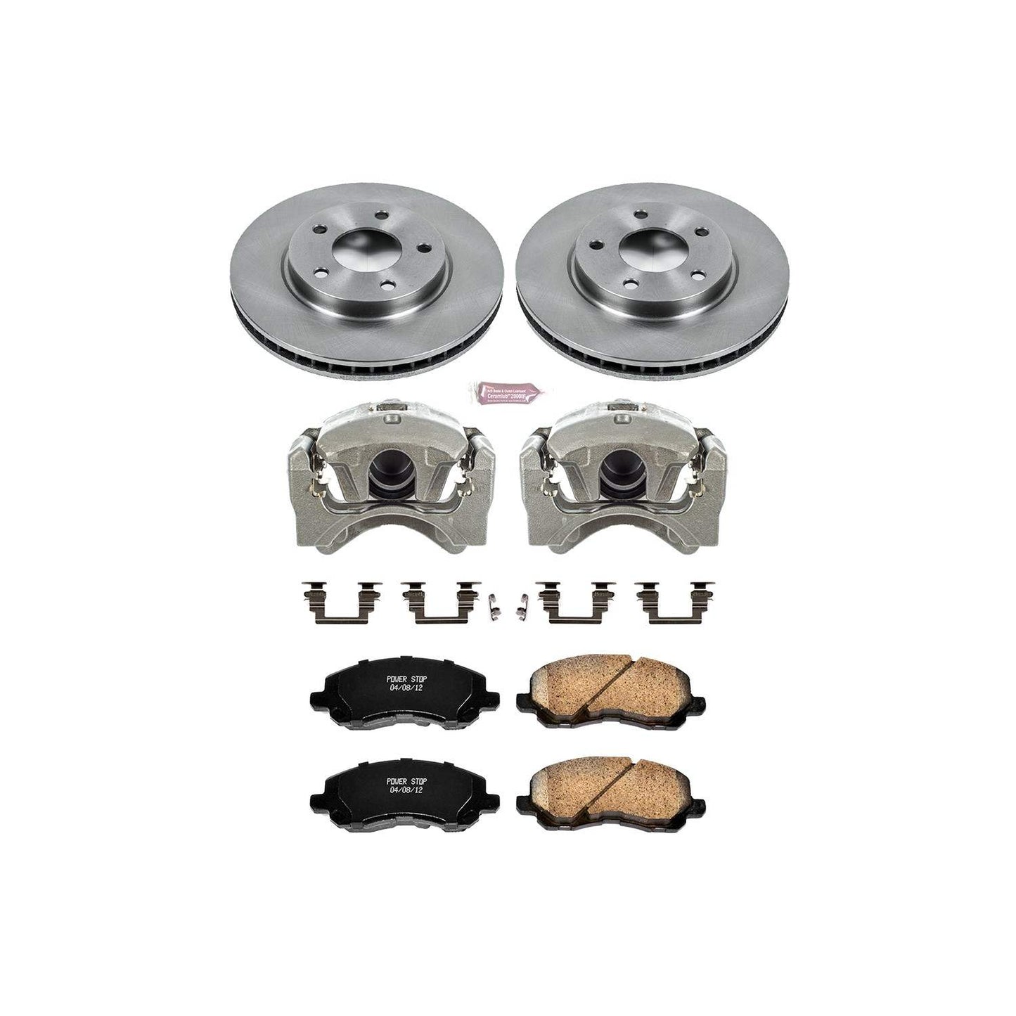 PowerStop Power Stop 07-12 Dodge Caliber Front Autospecialty Brake Kit w/Calipers KCOE2992