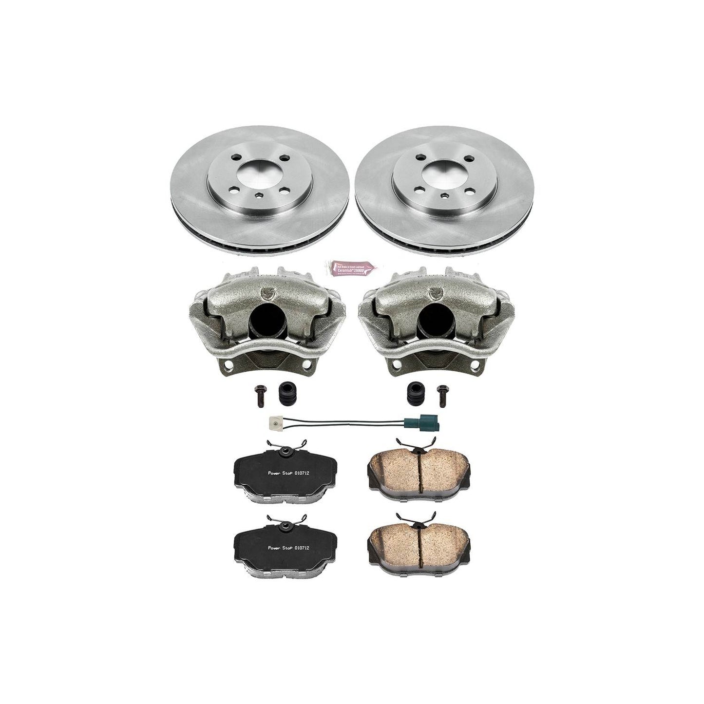 PowerStop Power Stop 91-92 BMW 318i Front Autospecialty Brake Kit w/Calipers KCOE3008