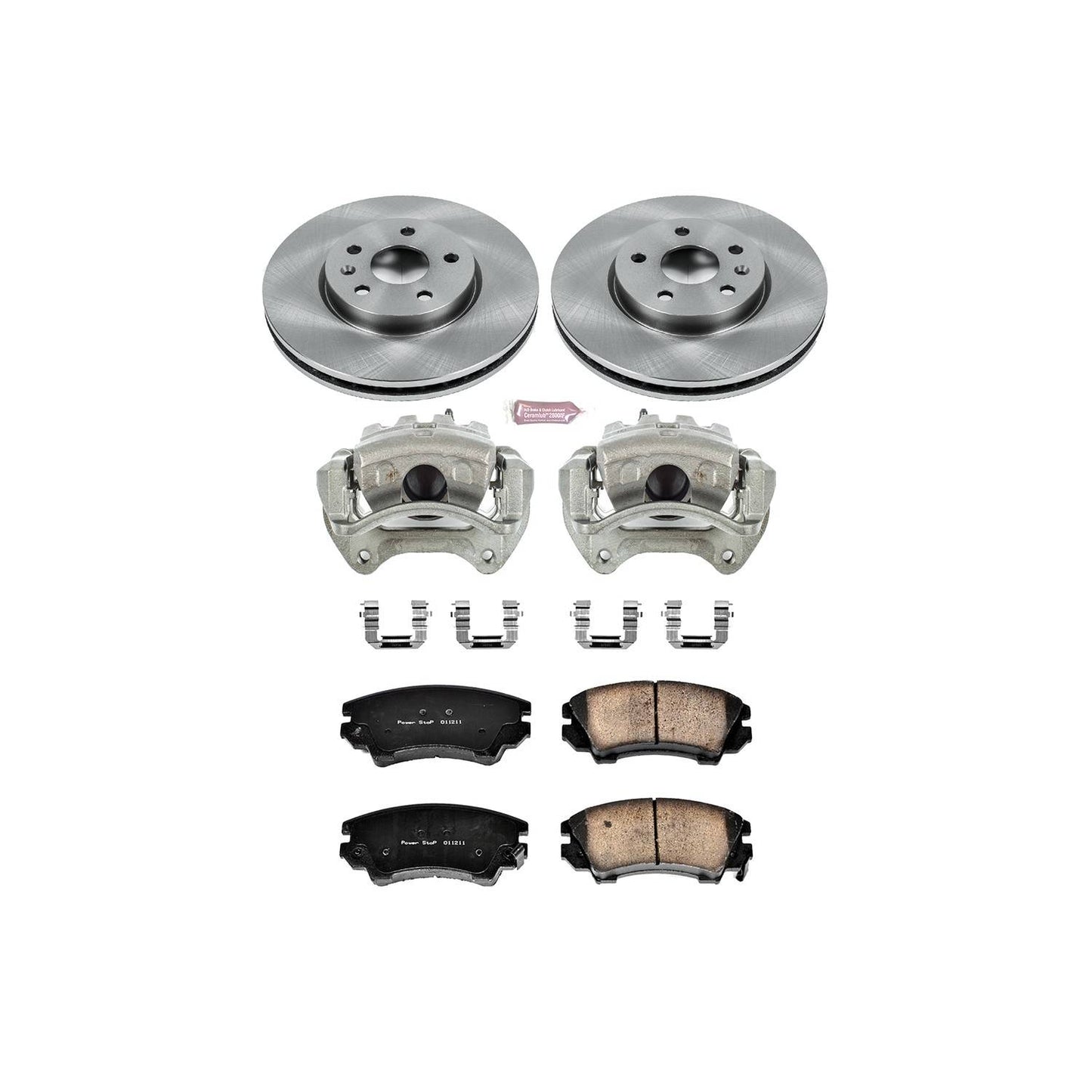 PowerStop Power Stop 2017 Buick Regal Front Autospecialty Brake Kit w/Calipers KCOE3031