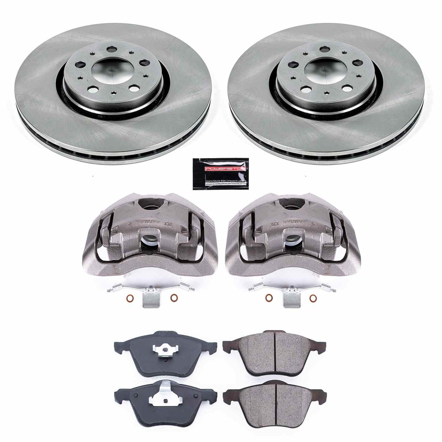 PowerStop Power Stop 08-09 Volvo S60 Front Autospecialty Brake Kit w/Calipers KCOE3063