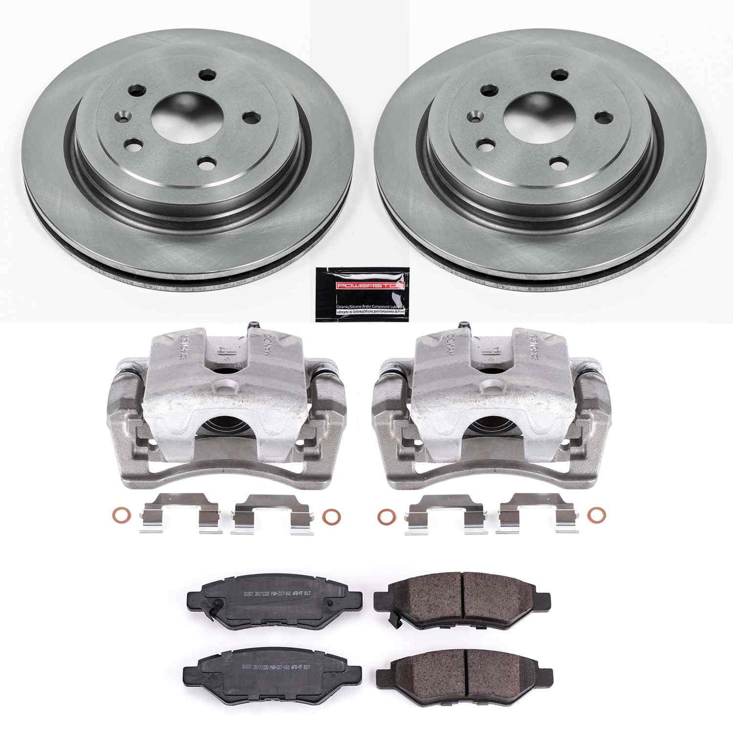 PowerStop Power Stop 08-09 Cadillac CTS Rear Autospecialty Brake Kit w/Calipers KCOE3072B