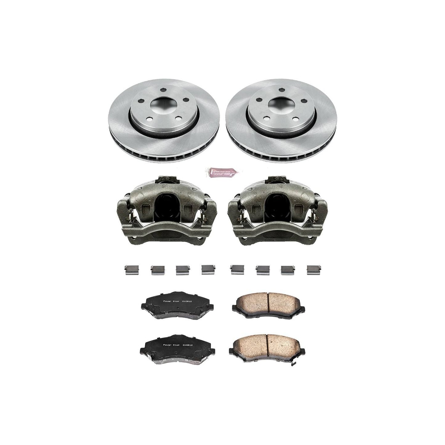 PowerStop Power Stop 07-17 Jeep Wrangler Front Autospecialty Brake Kit w/Calipers KCOE3097