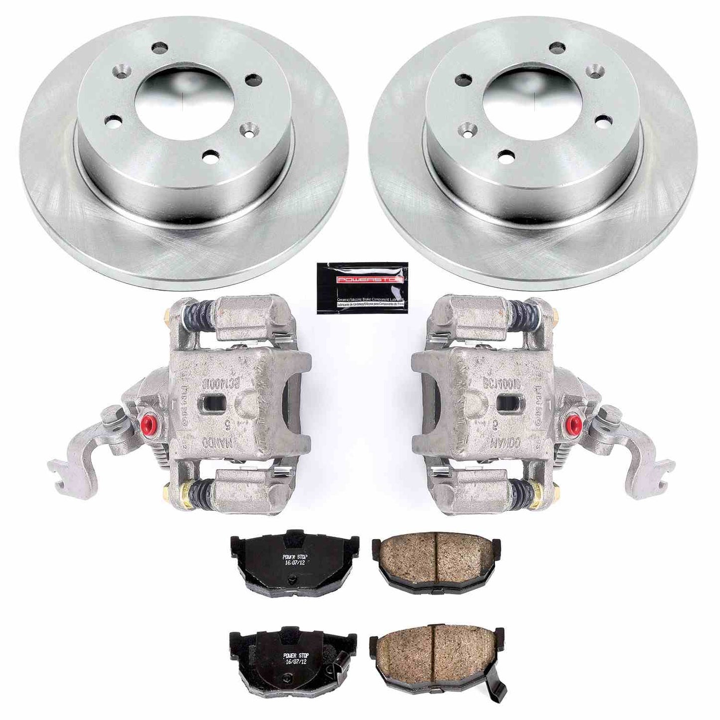 PowerStop Power Stop 97-00 Hyundai Elantra Rear Autospecialty Brake Kit w/Calipers KCOE3106B