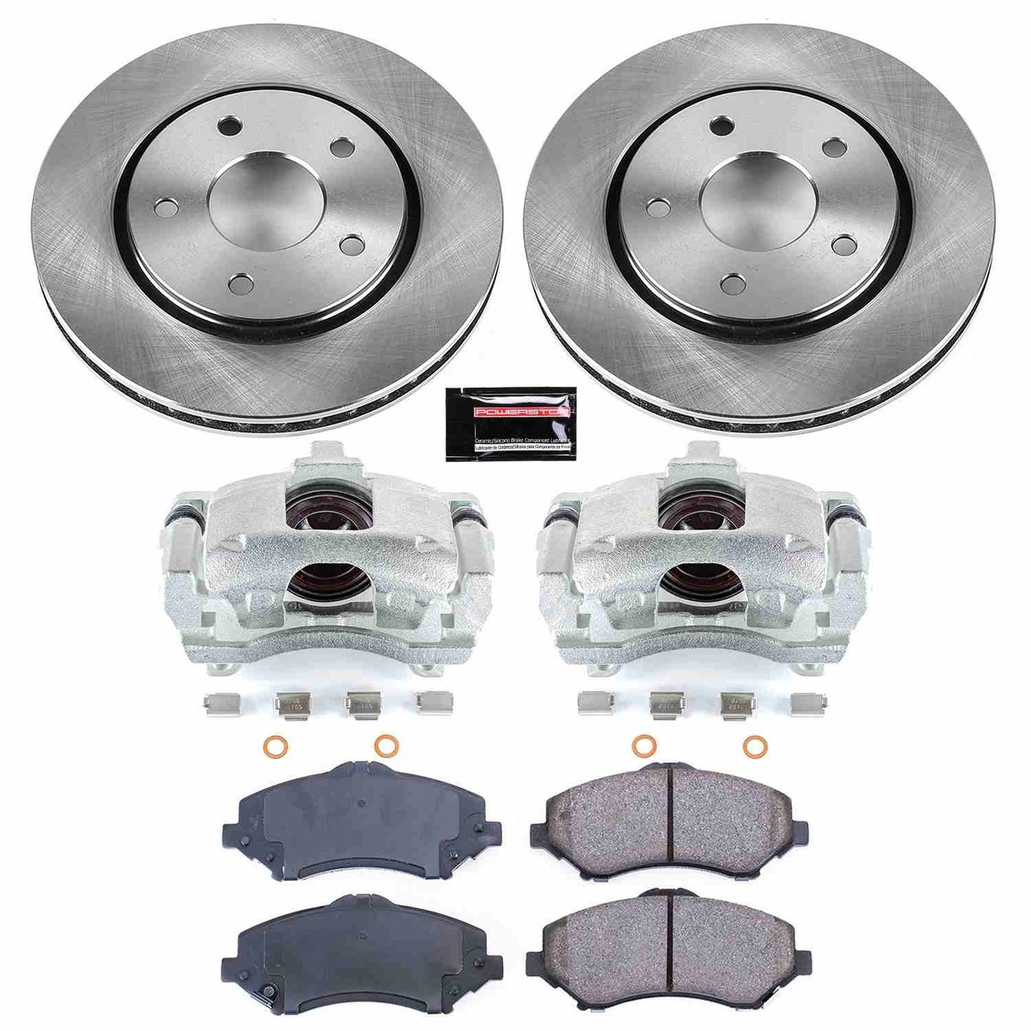 PowerStop Power Stop 09-13 Dodge Journey Front Autospecialty Brake Kit w/Calipers KCOE3118A