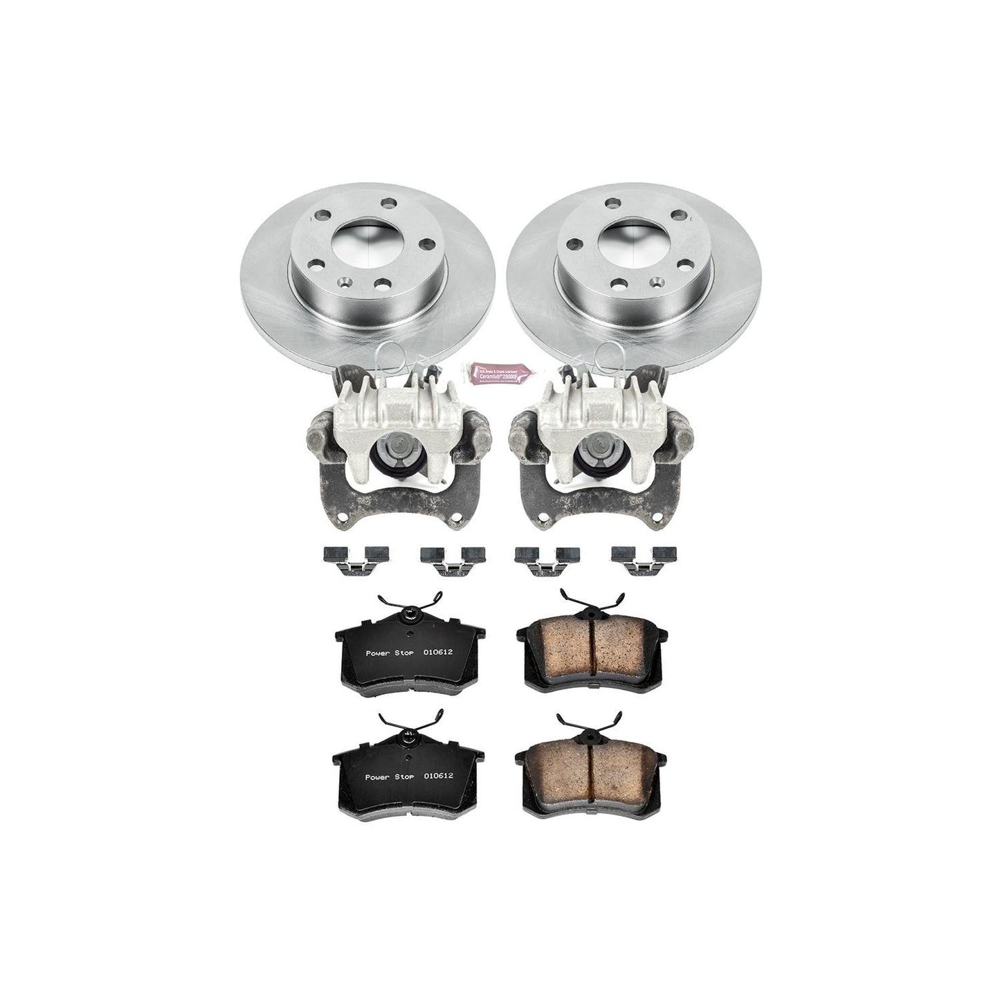 PowerStop Power Stop 02-06 Audi A4 Rear Autospecialty Brake Kit w/Calipers KCOE3129