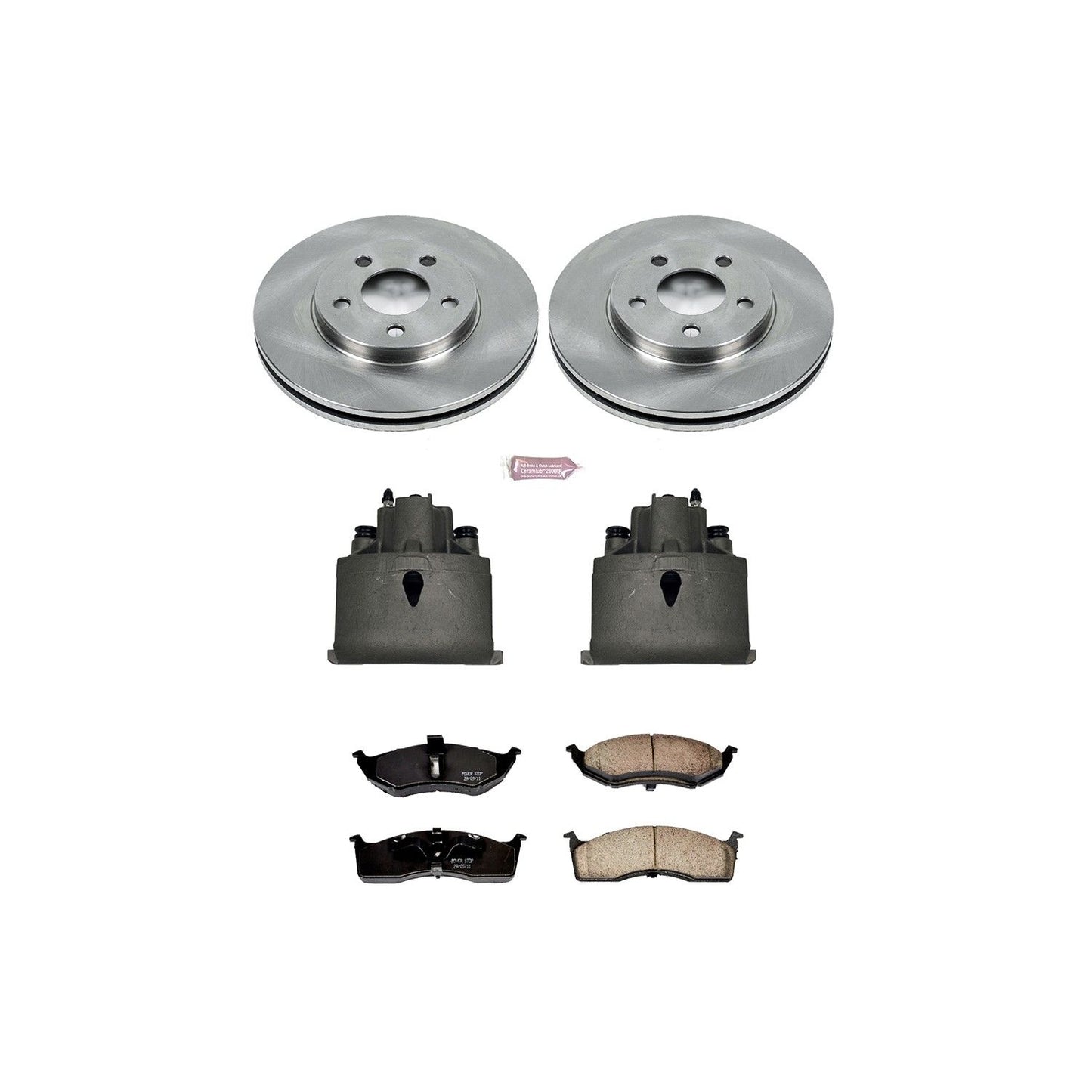 PowerStop Power Stop 00-05 Dodge Neon Front Autospecialty Brake Kit w/Calipers KCOE3143