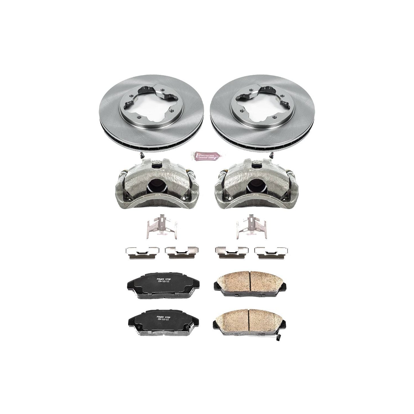 PowerStop Power Stop 90-93 Honda Accord Front Autospecialty Brake Kit w/Calipers KCOE3164