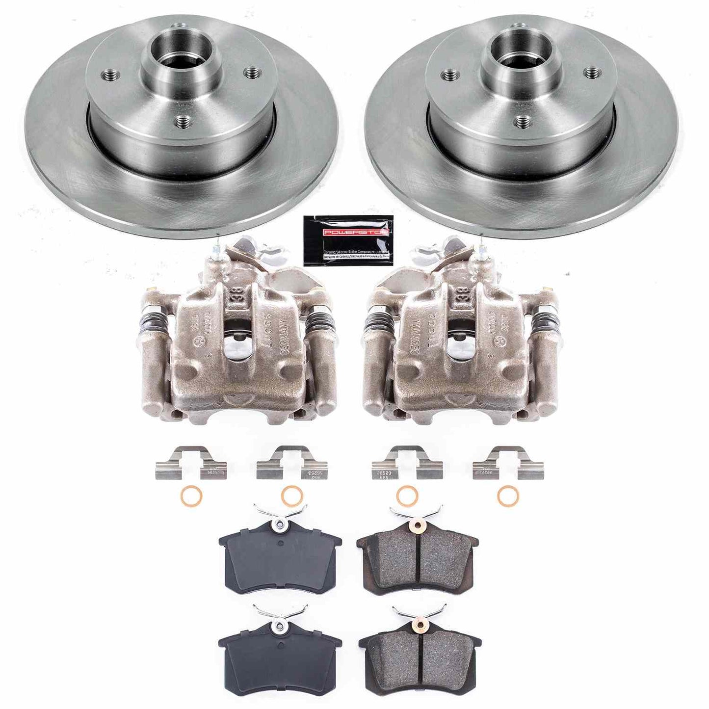 PowerStop Power Stop 90-92 Volkswagen Corrado Rear Autospecialty Brake Kit w/Calipers KCOE370