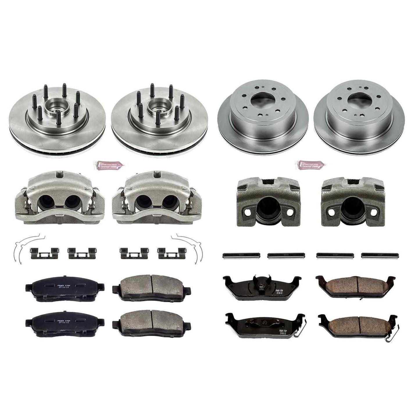 PowerStop Power Stop 04-08 Ford F-150 Autospecialty Kit w/ Calipers - Front and Rear KCOE4005