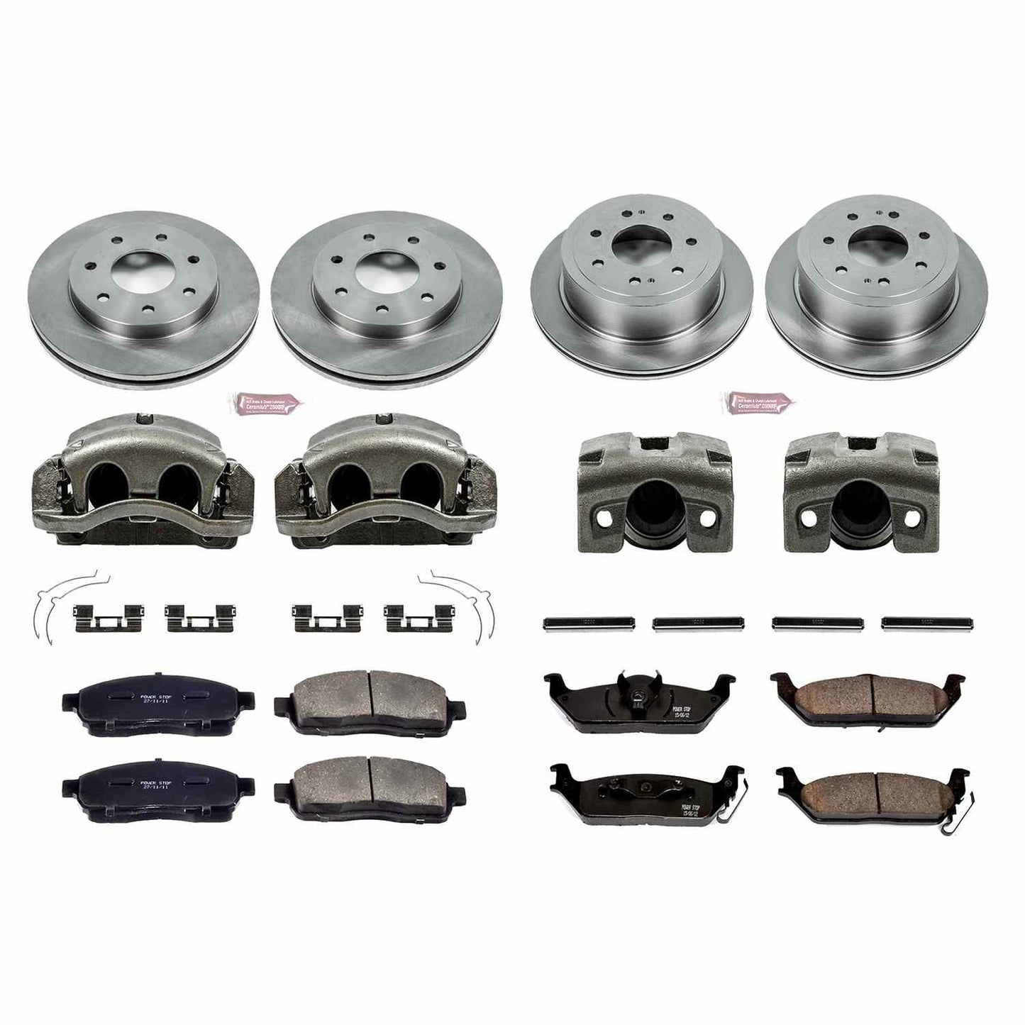 PowerStop Power Stop 05-08 Ford F-150 Autospecialty Kit w/ Calipers - Front and Rear KCOE4006A