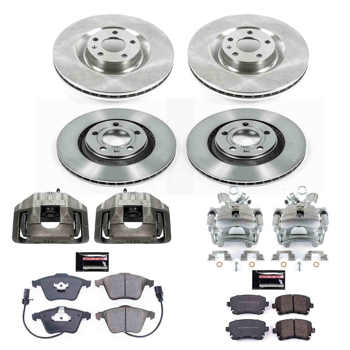 PowerStop Power Stop 04-09 Audi S4 Autospecialty Kit w/ Calipers - Front and Rear KCOE4010