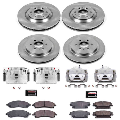 PowerStop Power Stop 04-09 Cadillac SRX Autospecialty Kit w/ Calipers - Front and Rear KCOE4014