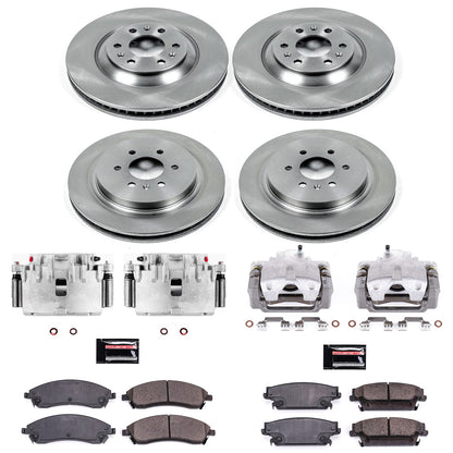 PowerStop Power Stop 04-09 Cadillac SRX Autospecialty Kit w/ Calipers - Front and Rear KCOE4014