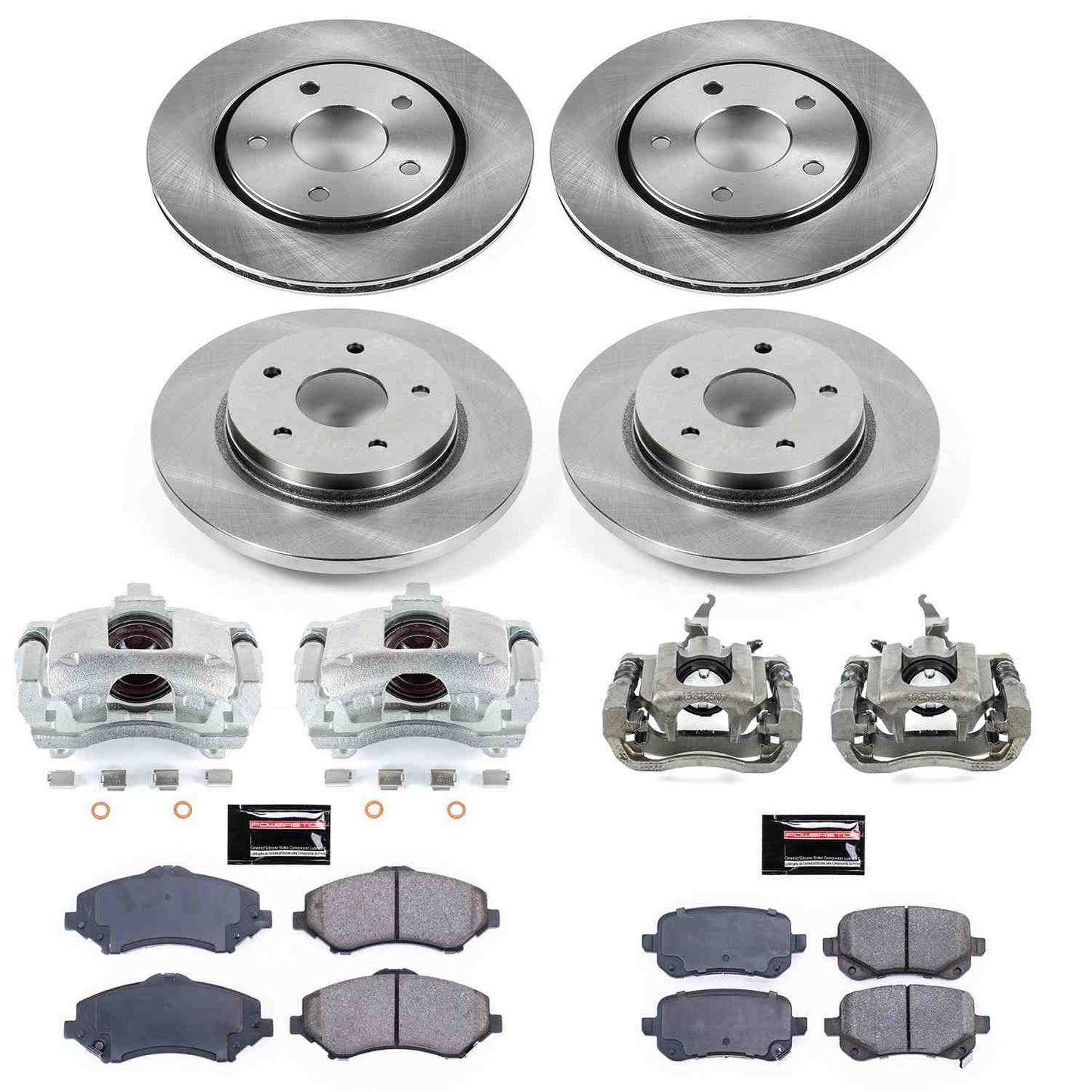 PowerStop Power Stop 09-12 Dodge Journey Autospecialty Kit w/ Calipers - Front and Rear KCOE4015A