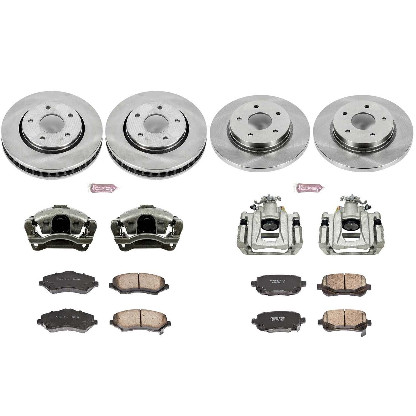 PowerStop Power Stop 08-12 Chrysler Town and Country Autospecialty Kit w/ Calipers - Front and Rear KCOE4015