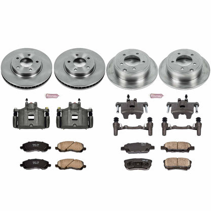 PowerStop Power Stop 08-17 Mitsubishi Lancer Autospecialty Kit w/ Calipers - Front and Rear KCOE4017A