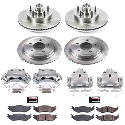 PowerStop Power Stop 04-06 Ford E-150 Autospecialty Kit w/ Calipers - Front and Rear KCOE4021