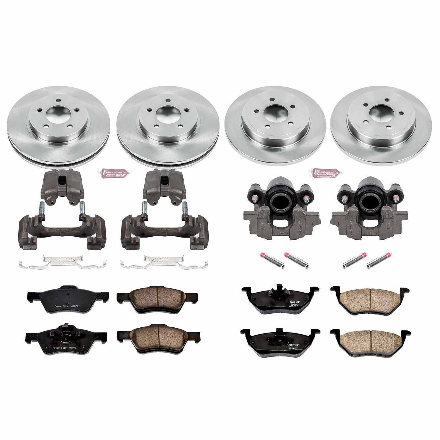 PowerStop Power Stop 2007 Ford Escape Autospecialty Kit w/ Calipers - Front and Rear KCOE4024A
