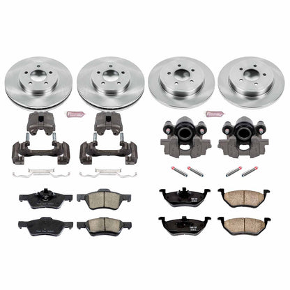 PowerStop Power Stop 2008 Ford Escape Autospecialty Kit w/ Calipers - Front and Rear KCOE4025