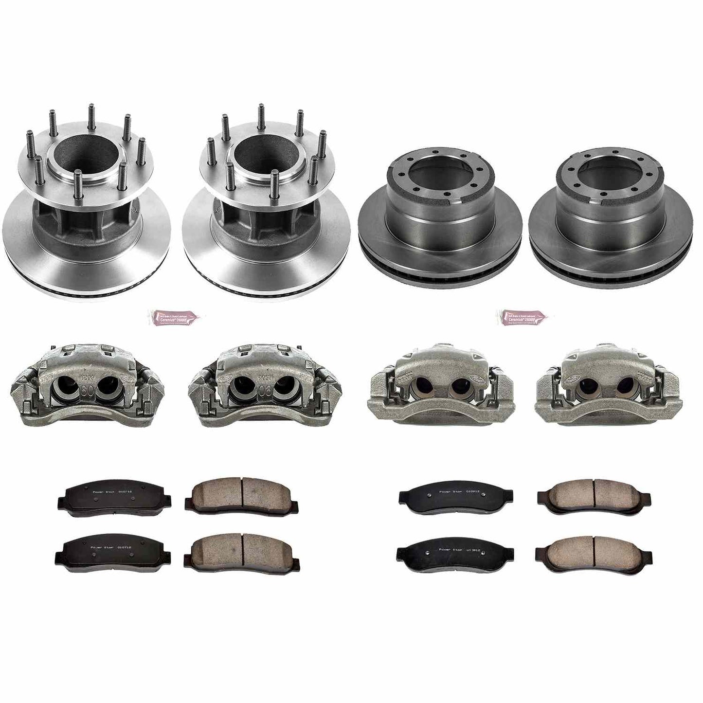 PowerStop Power Stop 07-10 Ford F-350 Super Duty Autospecialty Kit w/ Calipers - Front and Rear KCOE4032