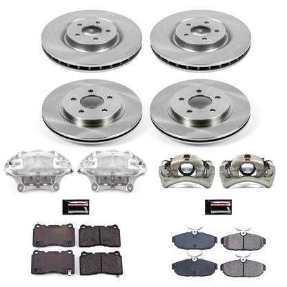 PowerStop Power Stop 07-11 Ford Mustang Autospecialty Kit w/ Calipers - Front and Rear KCOE4042