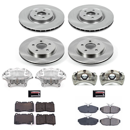 PowerStop Power Stop 07-11 Ford Mustang Autospecialty Kit w/ Calipers - Front and Rear KCOE4042
