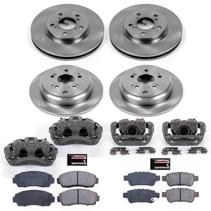 PowerStop Power Stop 05-10 Honda Odyssey Autospecialty Kit w/ Calipers - Front and Rear KCOE4044