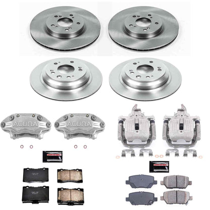 PowerStop Power Stop 05-12 Acura RL Autospecialty Kit w/ Calipers - Front and Rear KCOE4045