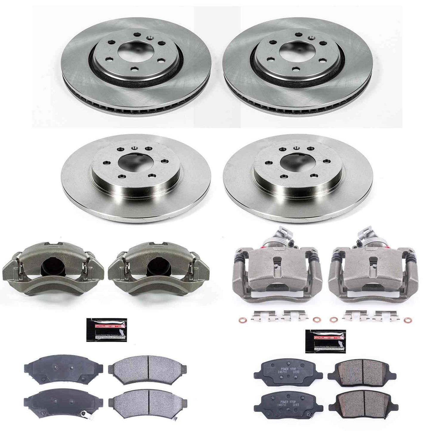 PowerStop Power Stop 06-07 Buick Terraza Autospecialty Kit w/ Calipers - Front and Rear KCOE4048