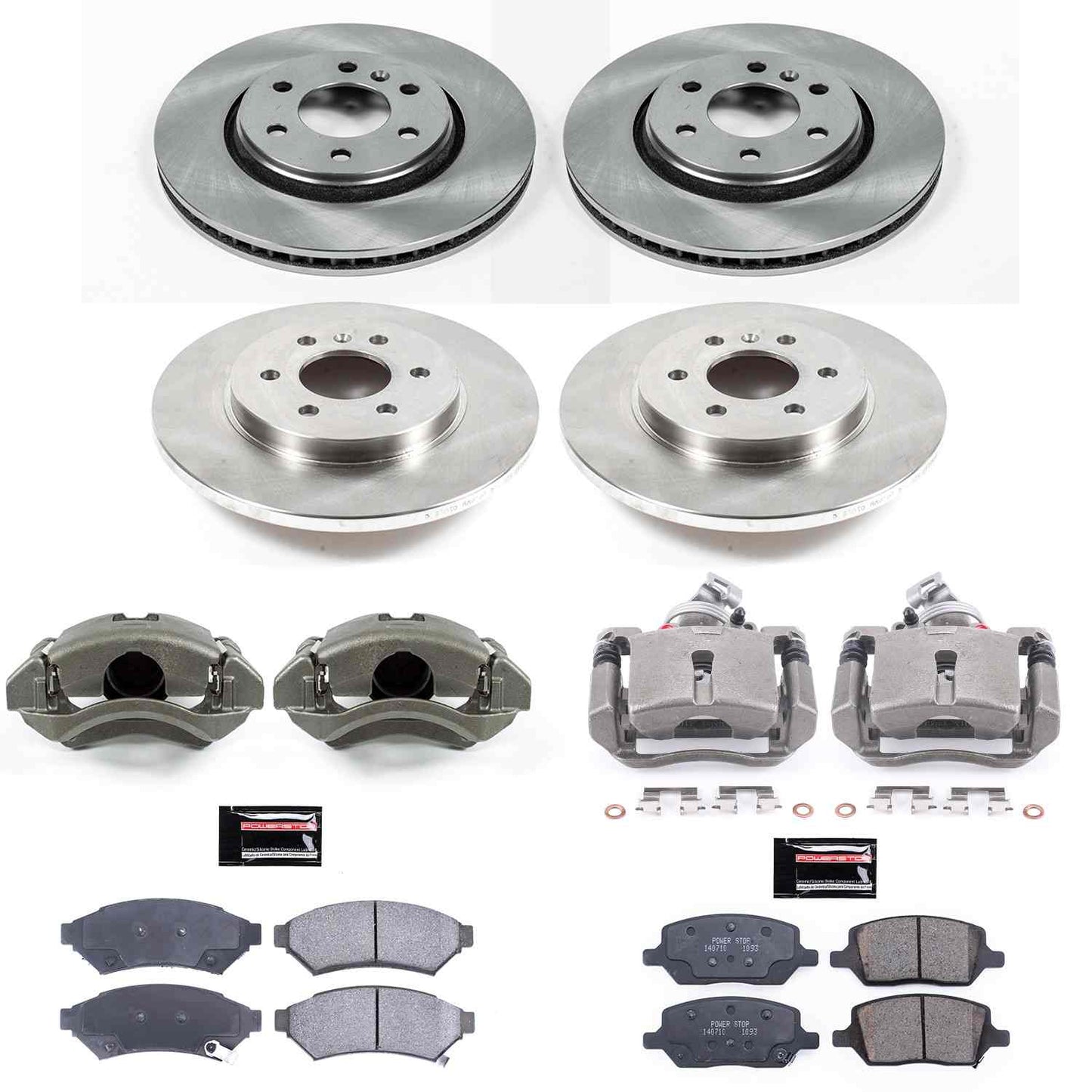 PowerStop Power Stop 2006 Buick Terraza Autospecialty Kit w/ Calipers - Front and Rear KCOE4049