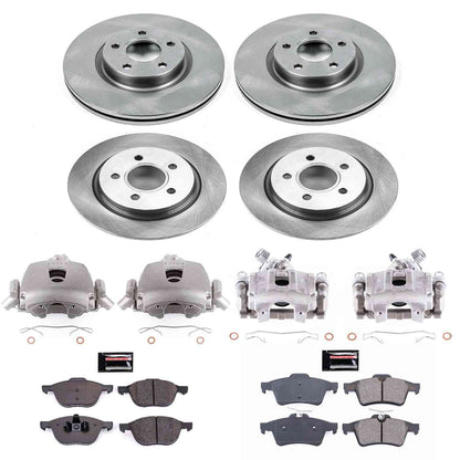 PowerStop Power Stop 06-13 Volvo C70 Autospecialty Kit w/ Calipers - Front and Rear KCOE4051A