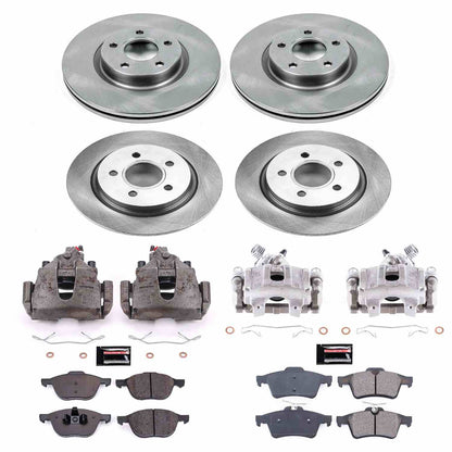 PowerStop Power Stop 08-13 Volvo C30 Autospecialty Kit w/ Calipers - Front and Rear KCOE4051