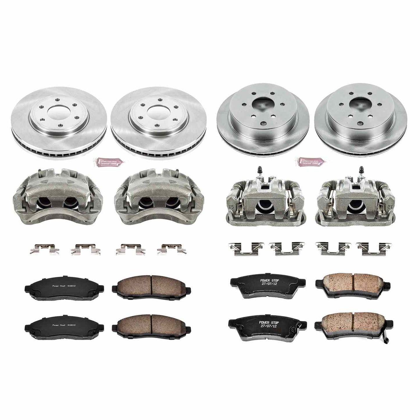 PowerStop Power Stop 05-18 Nissan Frontier Autospecialty Kit w/ Calipers - Front and Rear KCOE4063
